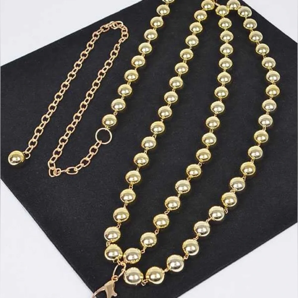 Chunky Metal Chain Adjustable Waist Statement Belt